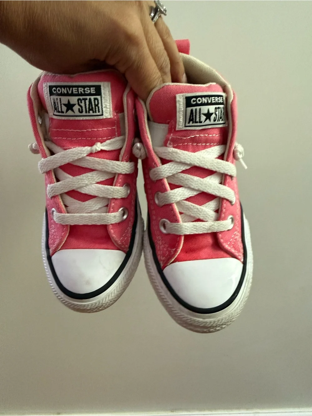 Converse Kids' Chuck Taylor All Star Street Mid Top Sneakers Pink White Girls 11